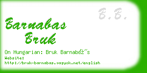 barnabas bruk business card